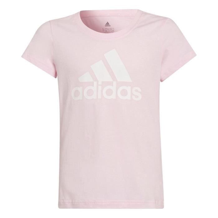 T-Shirt Adidas Essentials Linear pour Filles - Rose - Enfant - ADIDAS