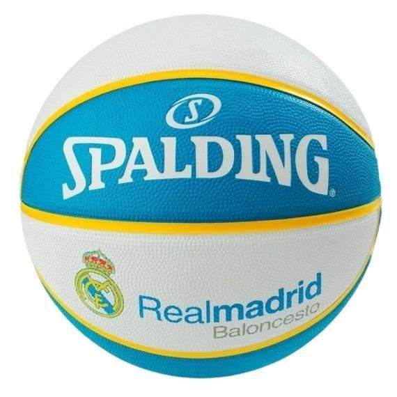 Ballon caoutchouc Real Madrid Euroleague Series El Team - blanc/bleu - Taille 7