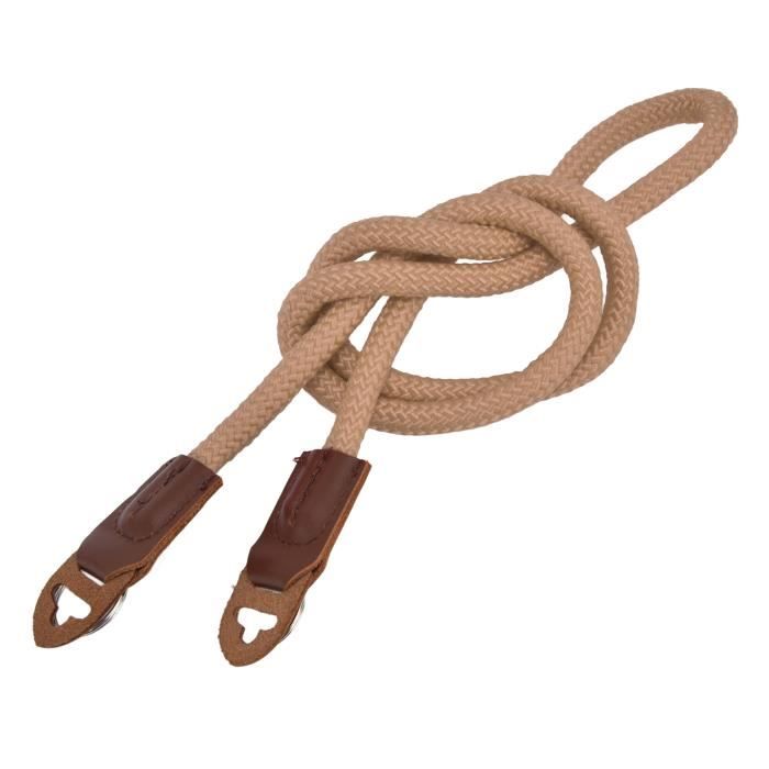 Sangle D'appareil Photo En Nylon Et Cuir - Courroie Ajustable élégante Pour Photographes Amateurs Et Professionnels - 5
