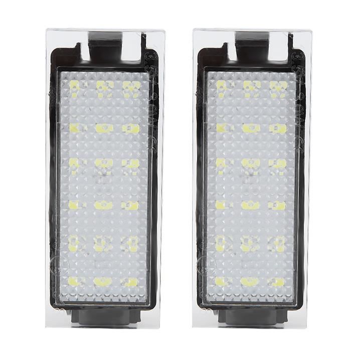 Lampe de plaque d'immatriculation à LED pour Twingo/Clio/Megane/Lagane - Mxzzand - noir - 2Pcs - ABS