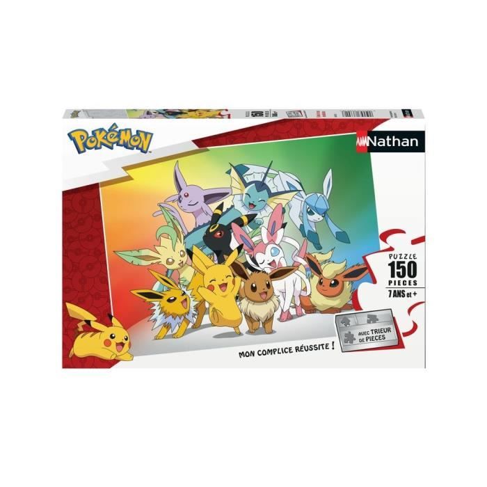 Puzzle 100 pièces : Pokémon : Pikachu, Evoli et compagnie - Nathan - Rue  des Puzzles