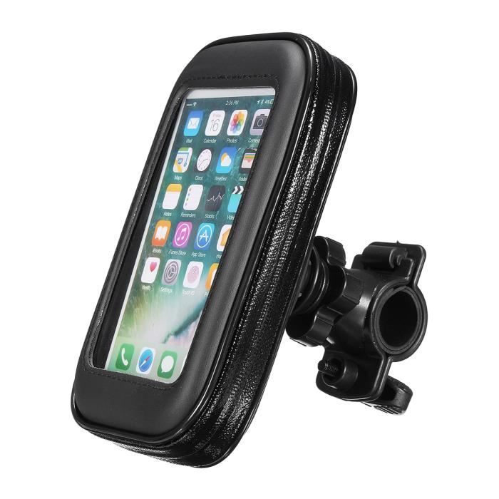 Support Téléphone Vélo étanche Rotation à 360 Anti-Vibrations Porte Phone  Moto avec Tactile Sensible pour 5.5-6.8 Pouces Noir - Cdiscount Téléphonie