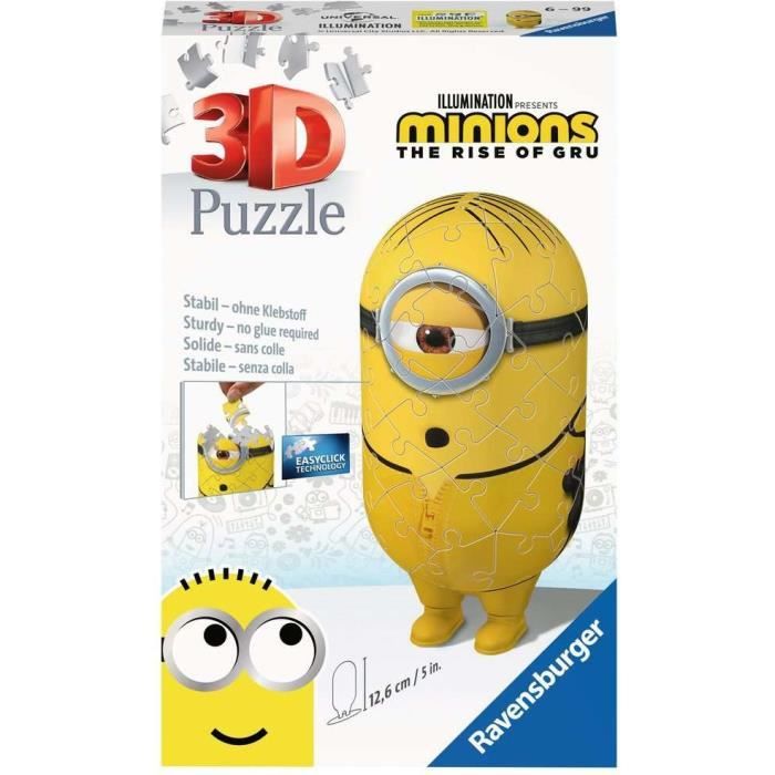 Puzzle 3D Minion Kung Fu - Ravensburger - 54 pièces - Dessins animés et BD