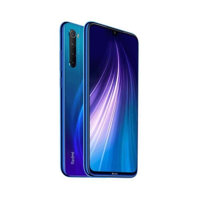 Top achat T&eacute;l&eacute;phone portable Xiaomi Redmi Note 8 4+64Go Snapdragon 665 Octa Core Smartphone Bleu pas cher