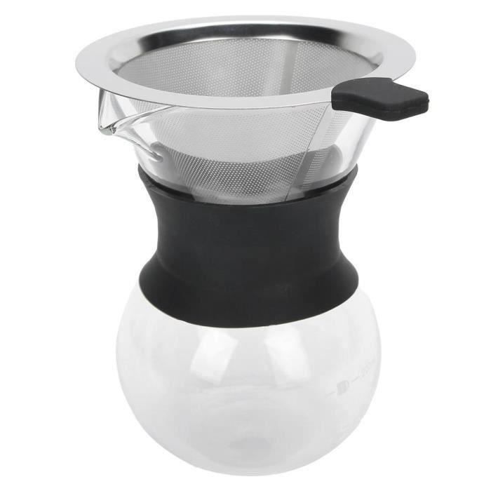 La Cafetière Cafetière Goutte à Goutte Manuelle En Verre Avec Filtre Réutilisable - 8 Tasses