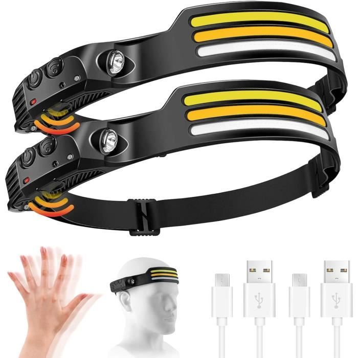 LE - Lampe Frontale LED Rechargeable Puissante, D500 Torche Frontale