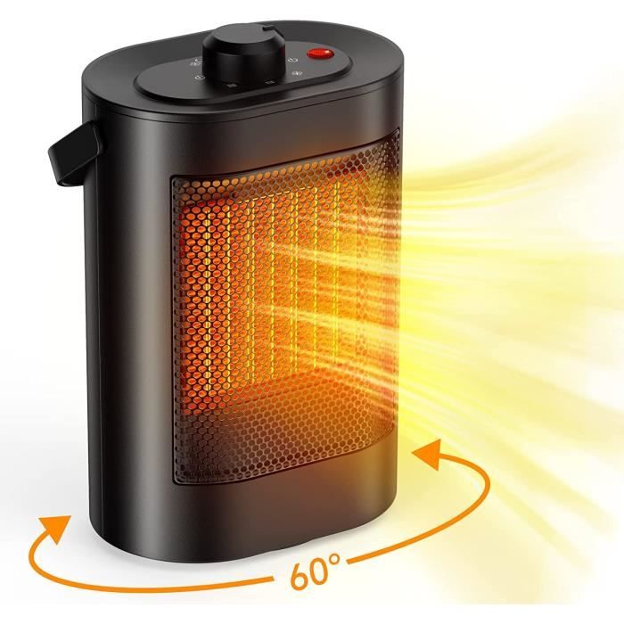 Radiateur Soufflant Céramique Chauffage électrique Thermostat Réglable  Protection Anti-surchauffe Chauffage d'appoint 1200w/750w - Cdiscount  Bricolage