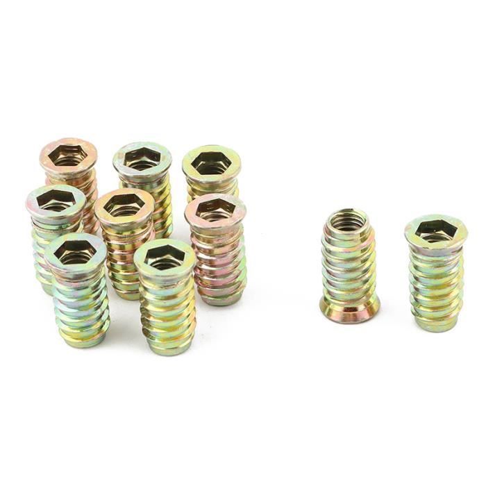 Filetage Inserts pour bois M10 pack de 10