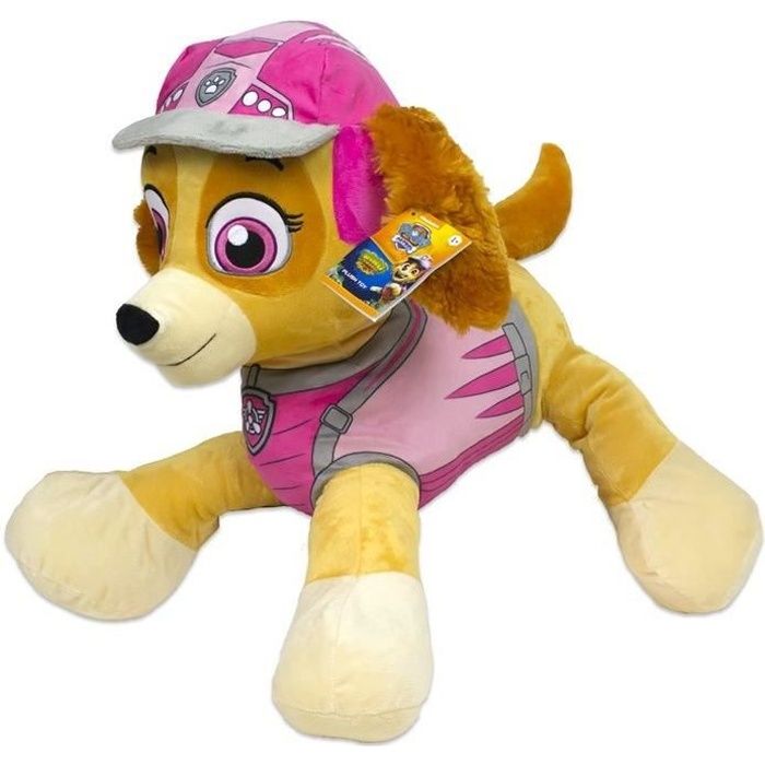 Grande peluche pat patrouille chase et ou stela 50cm