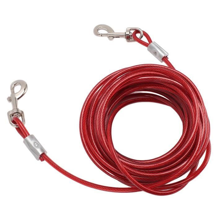 SURENHAP Cable Laisse de Chien Acier Double Tête