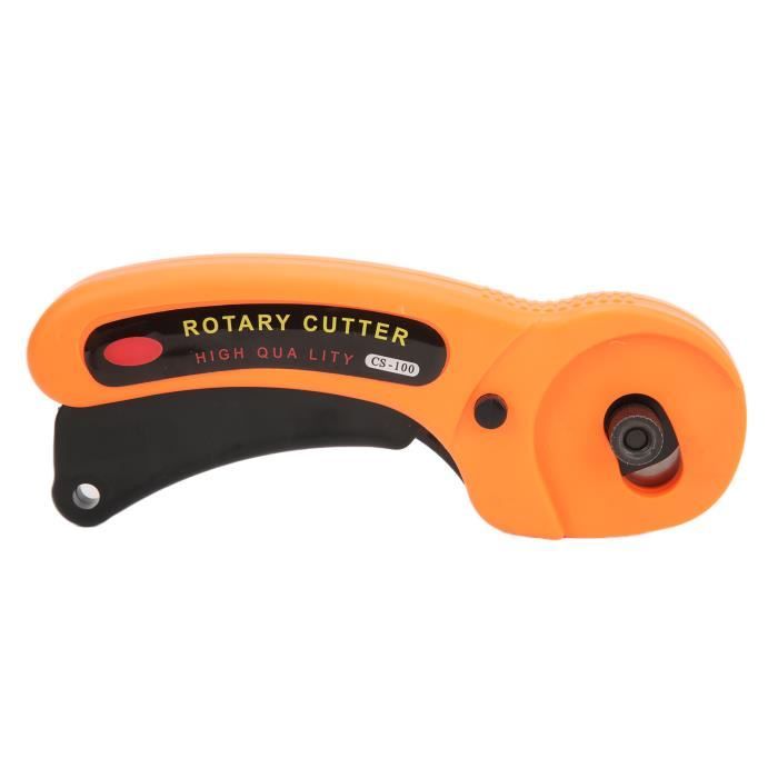 Cutter Rotatif 45mm Pour Patchwork - Acier, Poignée Antidérapante, Coupe Précise Tissu