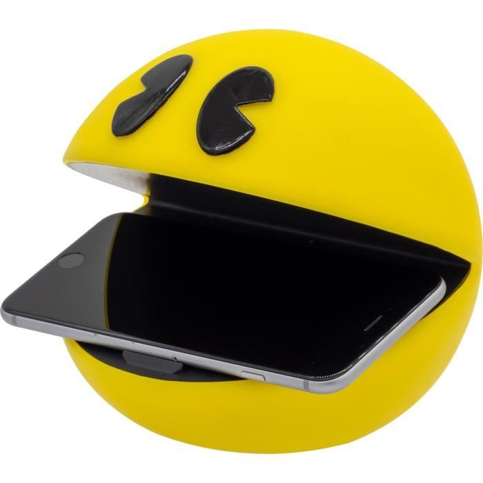 Chargeur sans-fil Pac-Man TEKNOFUN - Jaune - Recharge par induction - Pour enfants à partir de 10 ans