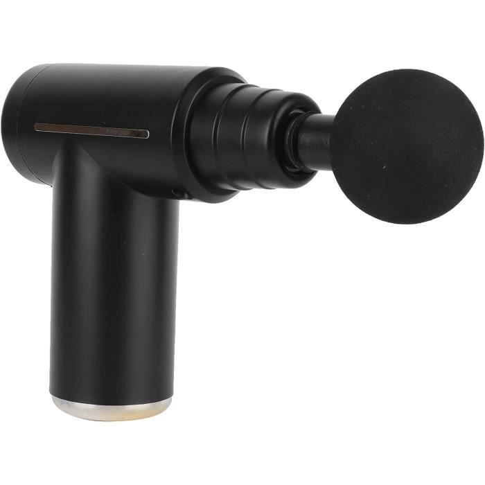 Pistolet De Massage Musculaire électrique - 4 Têtes, USB Rechargeable - Noir