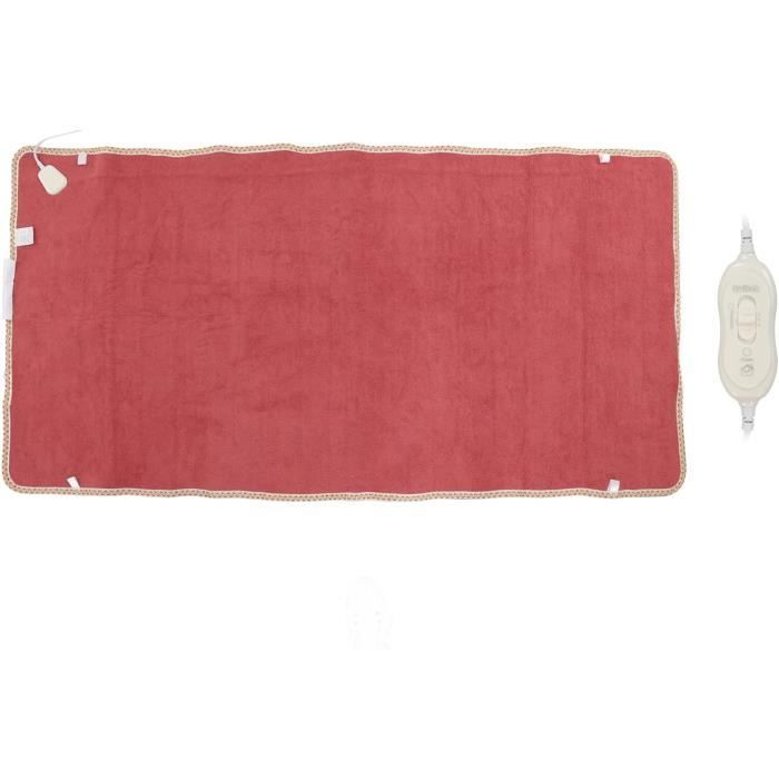 Tapis Chauffant Électrique 30x60cm - Plaid Thermostat Lavable - Pour Lit, Canapé, Bureau - Chaleur Rapide Et Sûre