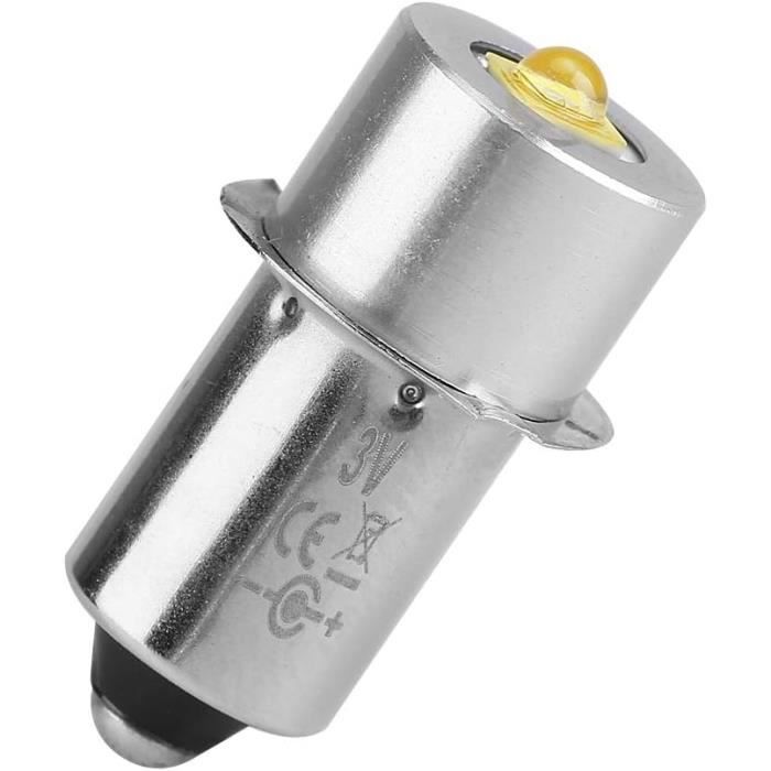 Ampoule LED De Rechange P13.5S 3W - Pour Lampe Torche, Lampe De Poche, Lampe De Travail D'urgence, Blanc 3V