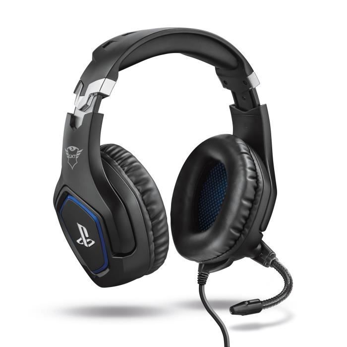 Casque Gamer - TRUST - GXT 488 Forze - Licence officielle PS4/PS5 - Micro repliable - Câble tressé 12 m