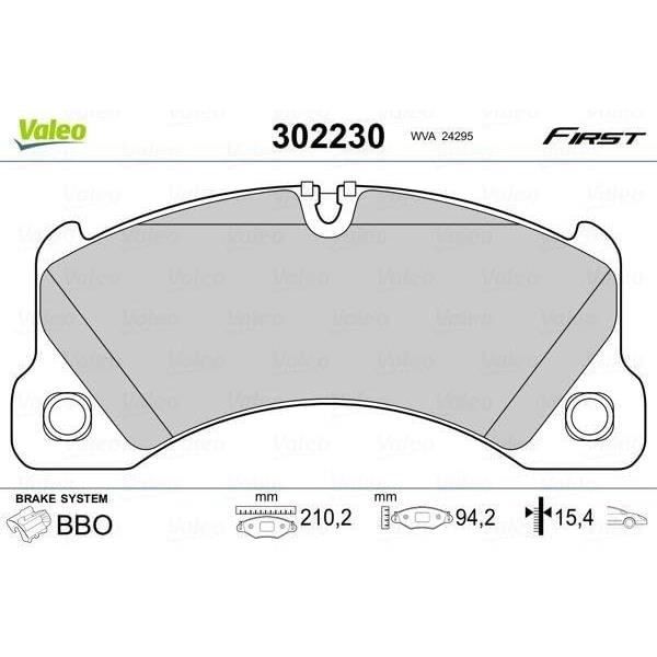 Plaquette de frein gamme first Volskwagen touareg 04.10>12.14 - VALEO