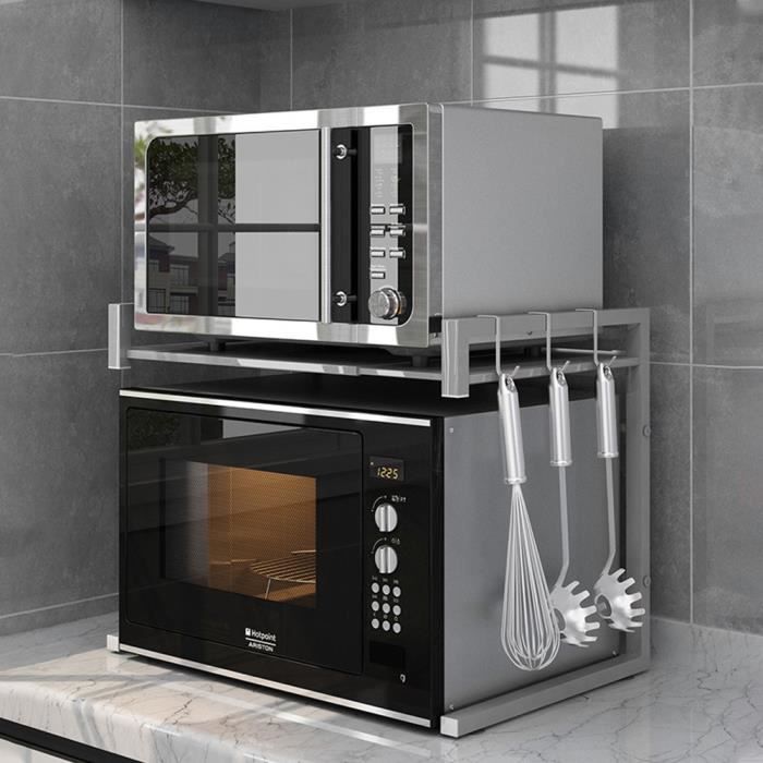Meuble Pour Superposer Four Et Micro Onde Etagere De Cuisine Rangement Meuble Multifonction Pour Micro Ondes Largeur Reglable Avec 3 Crochets Vinteky Achat Vente Cuisine Complete Etagere De Cuisine Rangemen Cdiscount