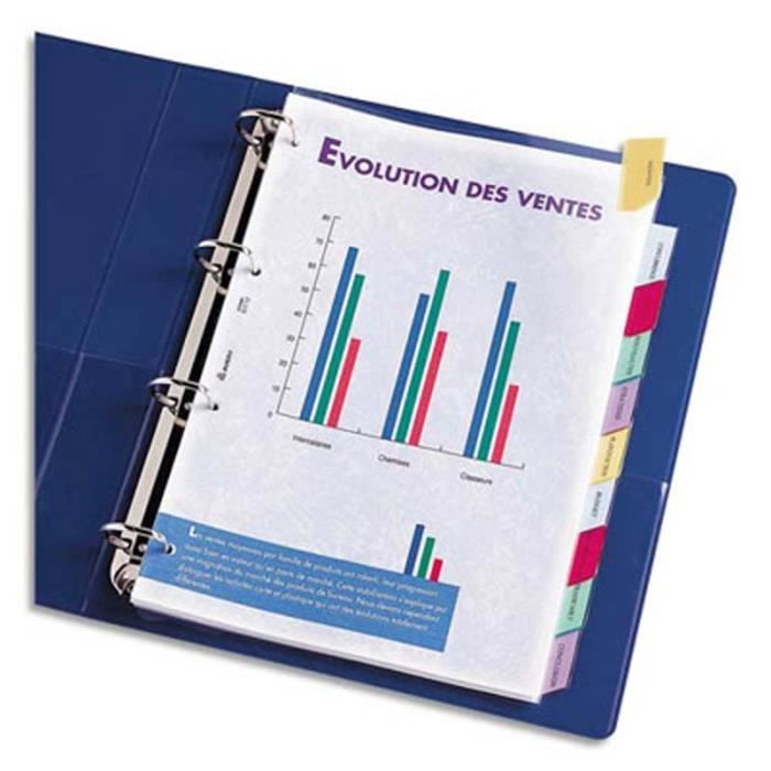 SUPERFINDINGS 30 Feuilles Intercalaires A6 Kraft à 5 Onglets - 6 Trous Pour Classeur