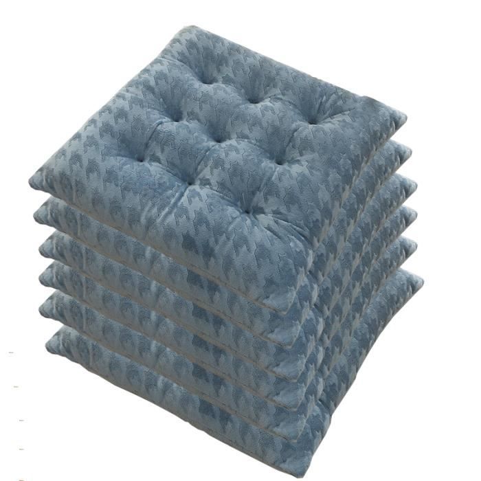 Lot De 6 Coussins De Chaise Cuisine 40x40x5 Cm – Coussins