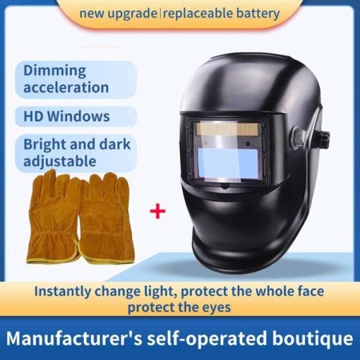 Remplacement De Lentille De Casque De Soudage Haute Sensibilité Protecteur De Couvercle De Filtre Assombrissant Automatique Outil De Grande Vue Stable Et Fiable