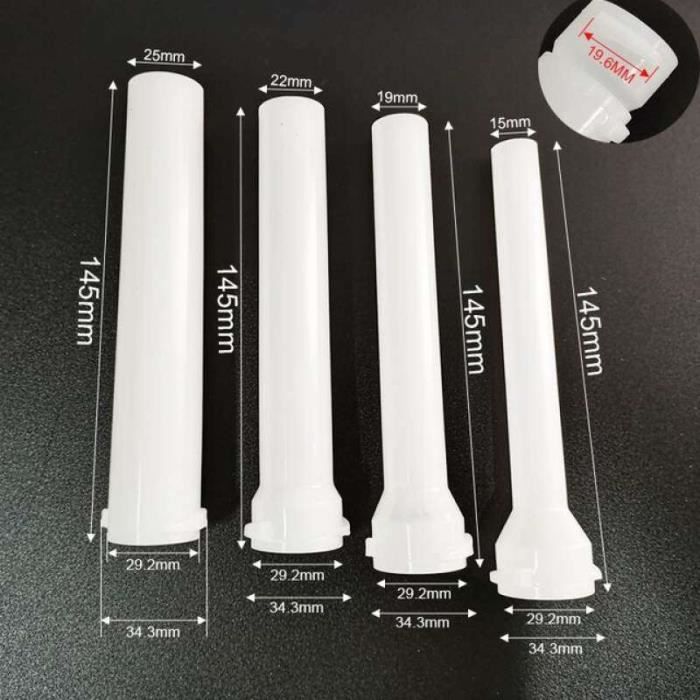 Tubes Remplissage Saucisses Cloudpower - 4 Tailles Inox (16/22/32/38mm) | Pour Hachoir à Viande | Lavable Lave-Vaisselle