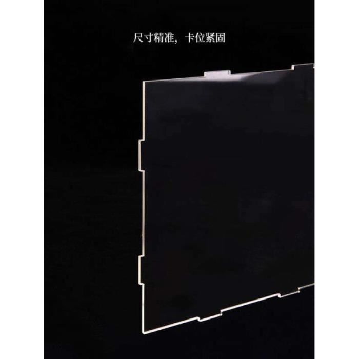 Boîte De Présentation Acrylique Transparente Avec Couvercle Rotatif - 9 Compartiments Pour Bijoux Et Pierres Précieuses - 11