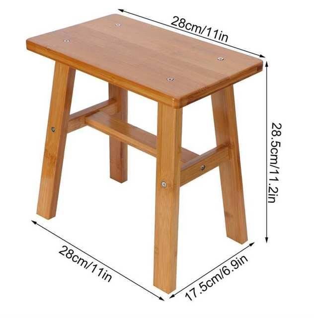 Tabouret Pliant En Bambou H 44 Cm - Tabouret