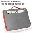 Sacoche de Protection et Transport (S-Gris-Orange) pour ordinateur Portable Asus Chromebook 11.6"-1