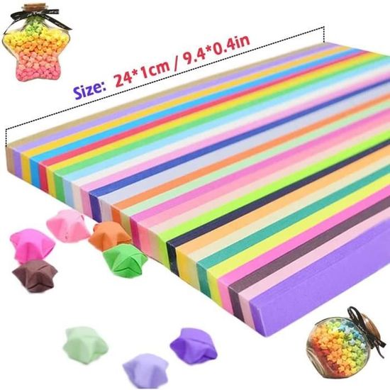 Origami Papier Etoile Liuer 2700PCS Papier Origami Couleur Origami étoiles en Papier Stars