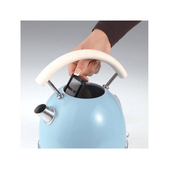 Bouilloire électrique Rétro Salter 1,7L | 2200W | Sans Fil, Base 360° | Filtre Anti-calcaire