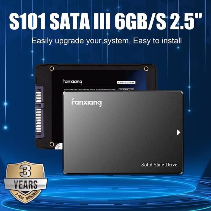 S101 2To SSD Disque Interne SSD SATA III 6 Go-s 2,5 Vitesse de Lecture  jusqu'à 550 Mo-Sec, Compatible avec Ordinateurs [34] - Cdiscount  Informatique