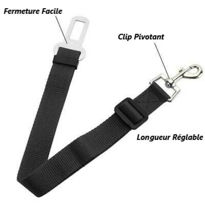 Ceinture Sécurité Chien Voiture Ceinture De Sécurité Pour Chien/Chat - Attache Ceinture Auto Réglable 45-65 Cm - FIDELAMI Accessoire Transport Chat Chien - Foto 10