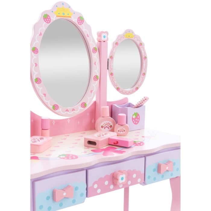 Kinderplay Grande Coiffeuse avec Miroir et Tabouret pour Filles - Table de  Toilette avec Accessoires GS3300 - Cdiscount Jeux - Jouets