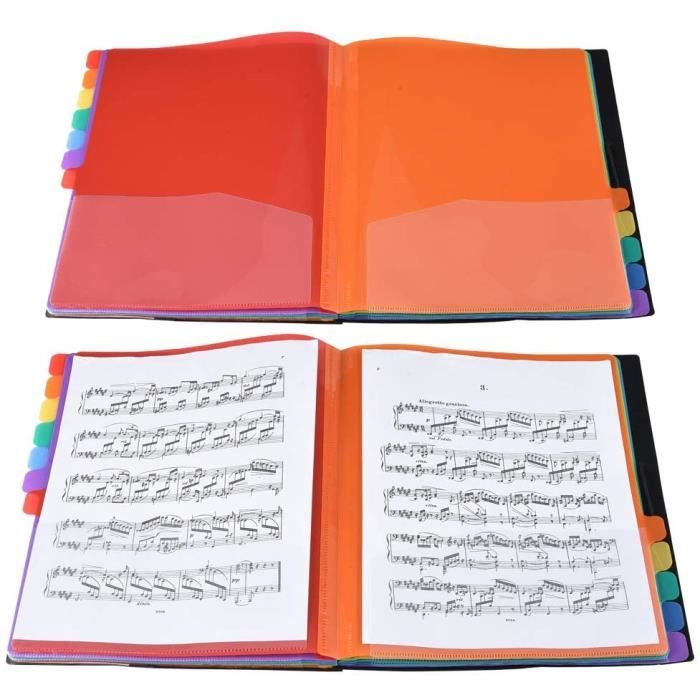 Trieur A4 Extensible 12 Compartiments - Lot De 2, Avec étiquettes, Pour Classement Bureau Ou école - 4