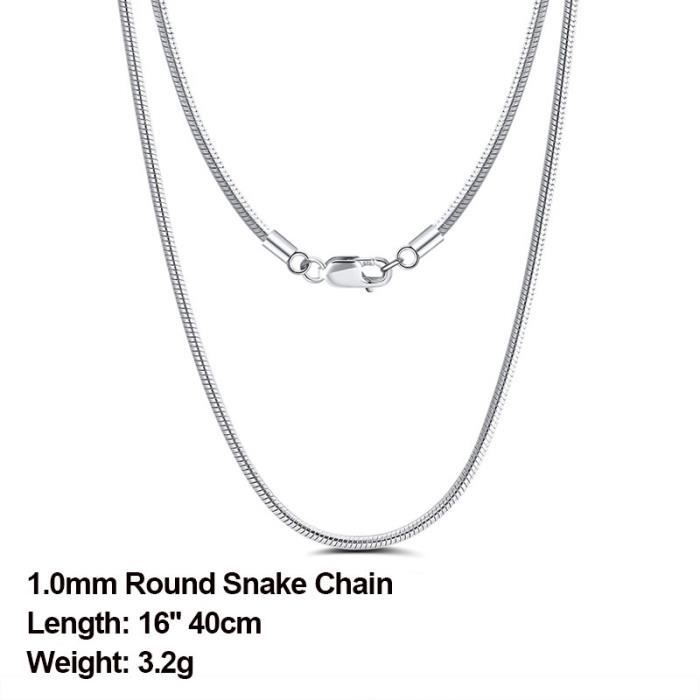 Chaine snake en argent de 50 cm avec maille serpent