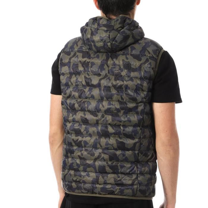 Doudoune sans manches Jott Pat Camo Homme Marron 100 polyamide Fermeture invisible MILITAIRE Cdiscount Pret a Porter