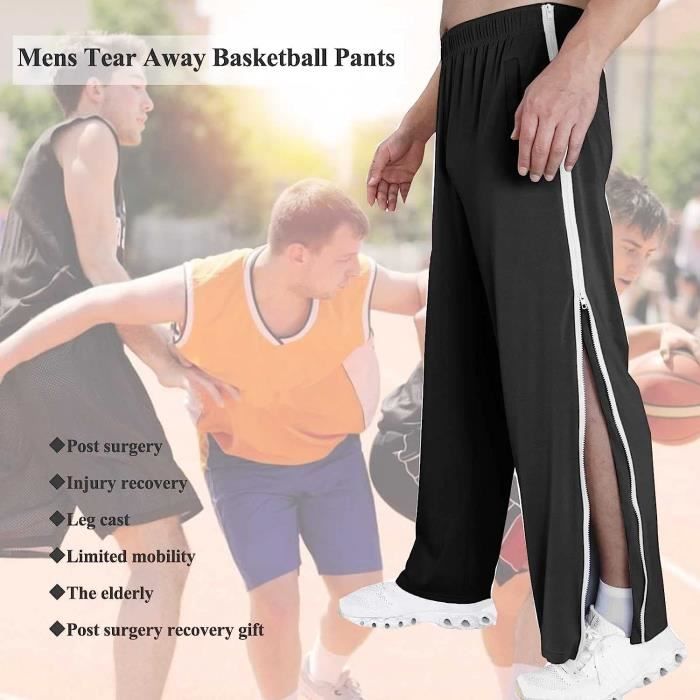Pantalon jogging homme avec online fermeture eclair en bas