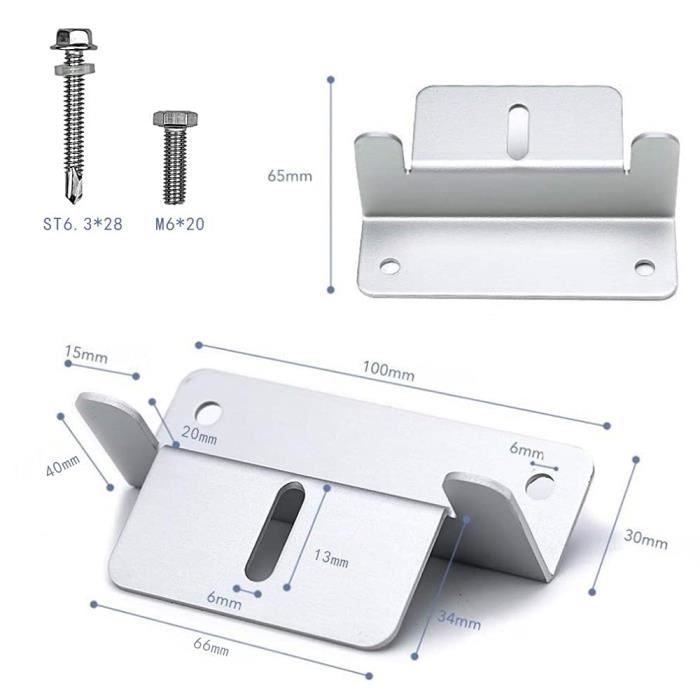 Supports De Montage Panneau Solaire En Alliage Aluminium - Kit Fixation Pour Camping-car, Bateau Et Toit