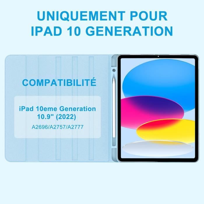 Clavier Ipad 10 Eme Generation - Coque Clavier Ipad 10Eme Generation,  Azerty Français Clavier Bluetooth Détachable Clavier Po[J1589] - Cdiscount  Informatique