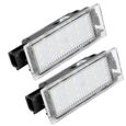 Lampe de plaque d'immatriculation à LED pour Twingo/Clio/Megane/Lagane - Mxzzand - noir - 2Pcs - ABS-2