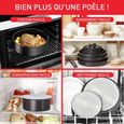 TEFAL INGENIO L3979302 Poêle wok 26 cm + poignée amovible, Induction, Revêtement antiadhésif sûr, Fabriqué en France, Eco Resist-2