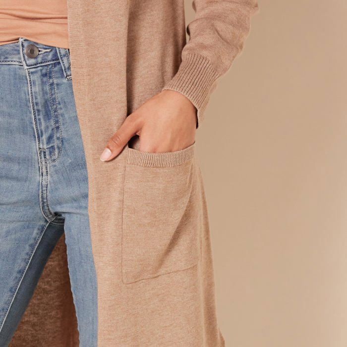 Gilet cardigan Essentials WAE35008FL18 Cam XL Amazon Gilet Long Leger Grandes Tailles Disponibles Femme Beige Cdiscount Pret a Porter