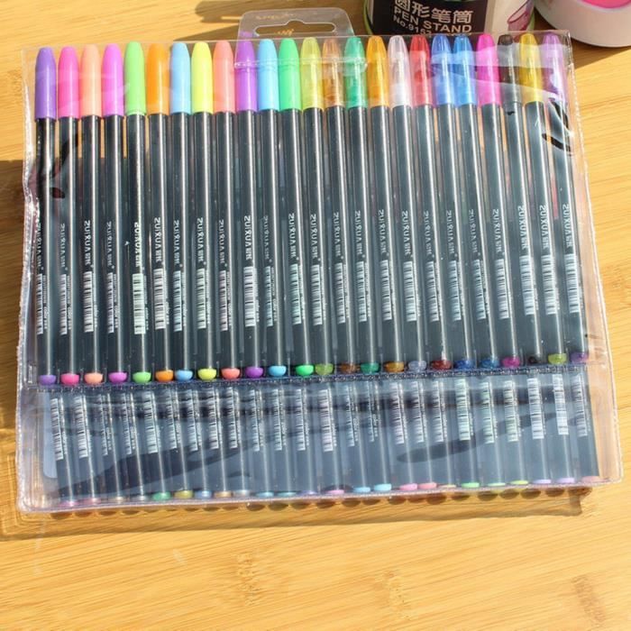 Stylo 48 couleurs gel stylos set paillettes métalliques stylos pour enfants  dessin-320