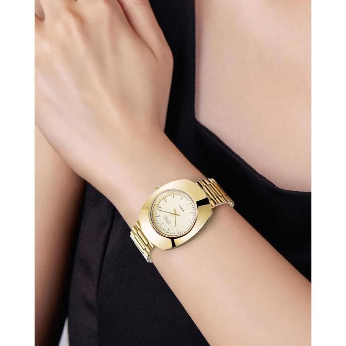 Montre Hermès, "Arceau", plaqué or et acier sur cuir. ref.676557 - Joli
