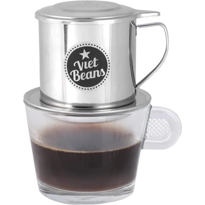 PAMENET Lot de 2 filtres à café vietnamiens réutilisables Phin Infuseur Passoire à café manuel