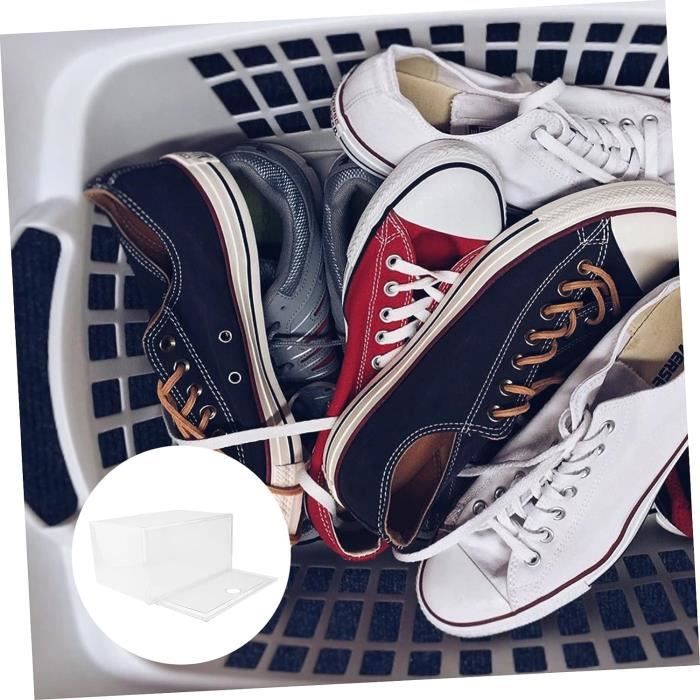 3 Pi ces En Plastique Transparent Bo te Chaussures Bacs De