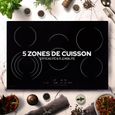 AREBOS Table de cuisson vitrocéramique Plaques de cuisson Autonome 8600W 5 zones-3