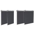 ID MARKET - Pergola édition spéciale gris 3x4 m toit rétractable et 4 stores enrouleurs-3