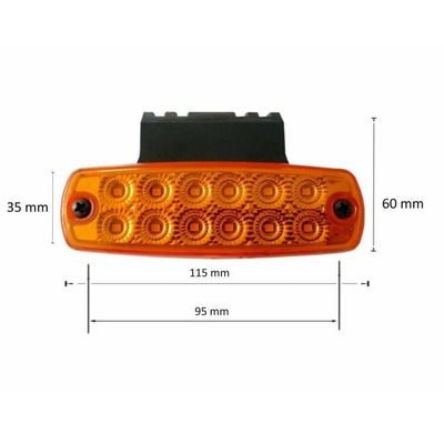 Lot De 10 Feux De Position LED Orange Universels - Camion, Remorque, Voiture 12/24V